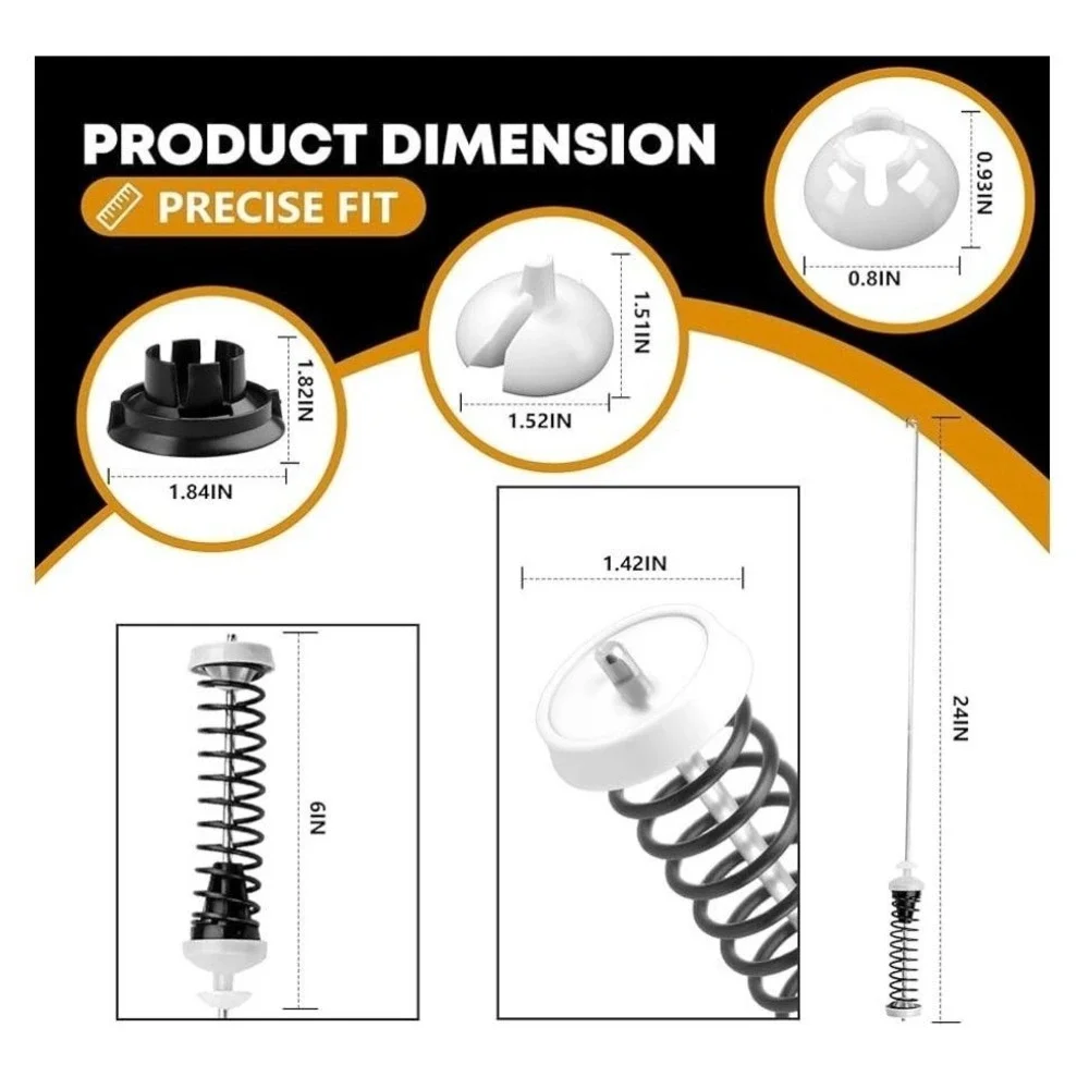 W11396716 Washer Suspension Rod Kit White For Whirlpool Maytag Amana‎ Kenmore
